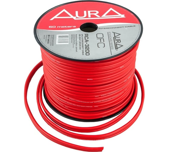 Кабель RCA AurA 2 канала, медь, двойной экран, бухта, 50 метров  RCA-3200 1