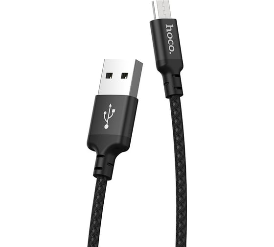 Кабель USB 2.0 Hoco X14, AM/microBM, черный, 1м 6957531062844