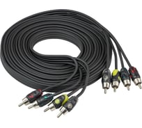 Кабель RCA AurA 5 метров, 4 канала, бескислородная медь OFC RCA-B254