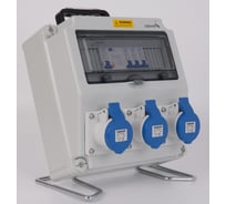 Распределительное устройство переносное с розетками SAIPWELL 280х280х150мм SP-CZ-282815-004 артикул SPL06-12