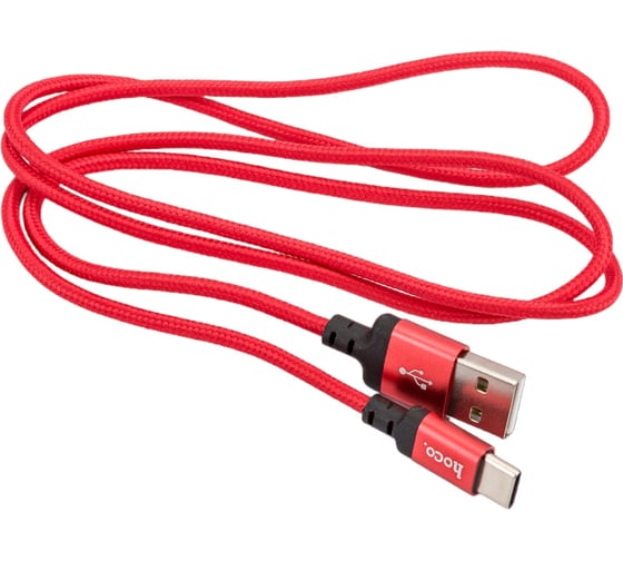 Кабель USB 2.0 Hoco X14, AM/Type-C M, черно-красный, 1м 6957531062875