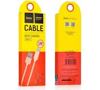 Кабель USB 2.0 Hoco X2 текстильная оплетка, AM/Type-C, золотой, 1м 6957531032229