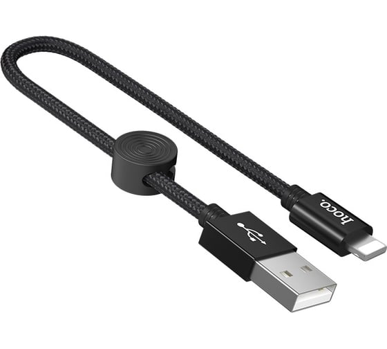 Кабель USB 2.0 Hoco X35, AM/Lightning, черный, 0,25м 6931474707413 1