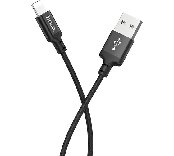 Кабель USB 2.0 Hoco X14, AM/Lightning M, черный, 2м 6957531062882 1