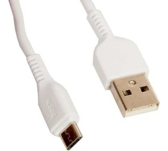 Кабель USB 2.0 Hoco X13, AM/microBM, белый, 1м макс. ток 2,4 А 6957531061175