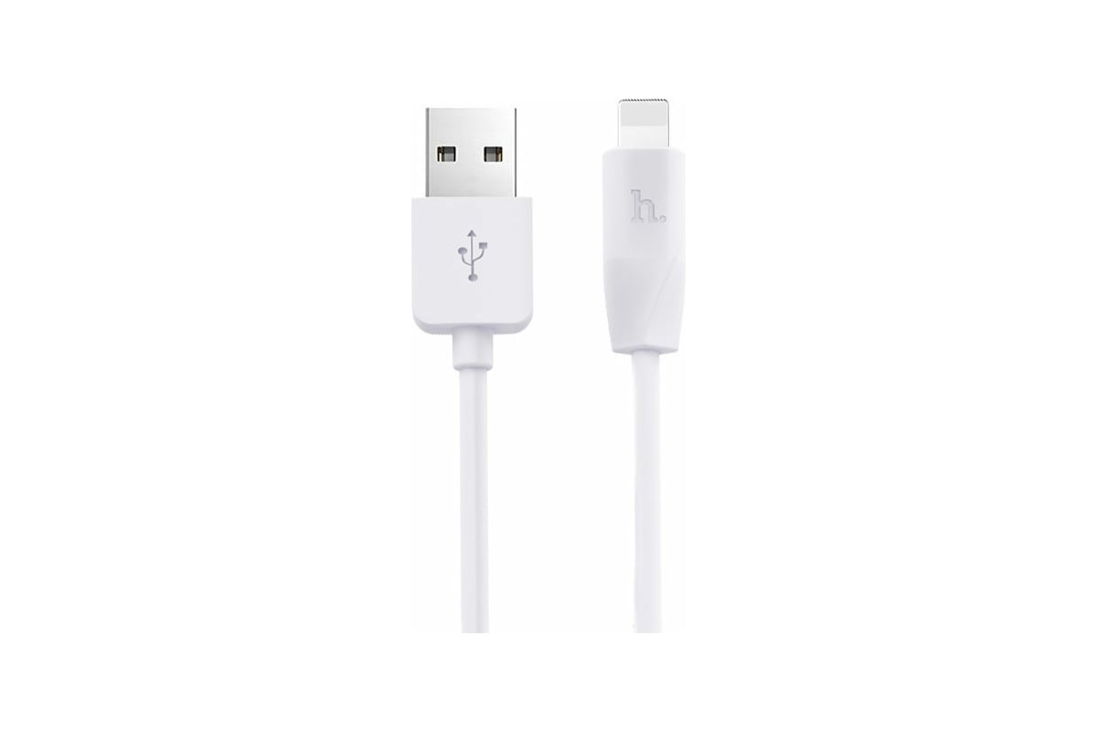 Кабель USB 2.0 Hoco X1, AM/Lightning, белый, 1м 6957531032007 - выгодная  цена, отзывы, характеристики, фото - купить в Москве и РФ