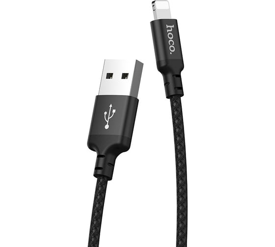 Кабель USB 2.0 Hoco X14, AM/Lightning M, черный, 1м 6957531062820