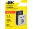 Адаптер IEK Т-03/01 1 место 2P+PE 16А 2хUSB A+C 20Вт бел. WTP11-16-01-1A1C-ZU-K01 2