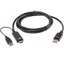 Кабель ATEN 1.8 м True 4K HDMI в DisplayPort 1.2a 2L-7D02HDP