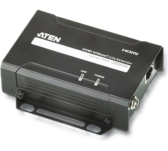 Удлинитель ATEN передатчик/extender/transmitter, HDMI HDBaseT-Lite,70 метр.,1xUTP Cat5e, HDMI+RJ45, F, без шнуров, Б.П. 220 5V, (по витой VE801T-AT-G