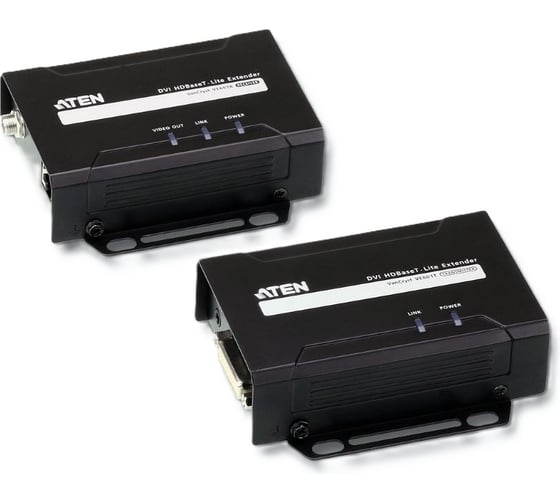 Удлинитель ATEN DVI HDBaseT-Lite, 70 м, 1xUTP Cat5e, DVI-D+RJ45, F, без шнуров, 2xБП 220 5V VE601-AT-G