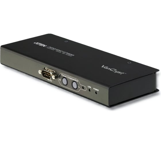 Удлинитель ATEN VGA/SVGA+AUDIO+RS232, 150 м, 1xUTP Cat5e, HD-DB15+MINIJACK+SCREW 5 POLE+DB9+RJ45, F+F+5xF+M+F, без шнуров, БП 220 5.3V VE500R-AT-G