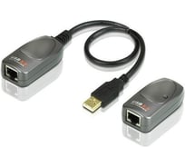 Удлинитель ATEN extender, USB 2.0, 60 метр., 1xUTP Cat5e, USB A-тип, Male/Female, без шнуров, DC 5.3V, (GCR-UEC60DC) UCE260-AT-G