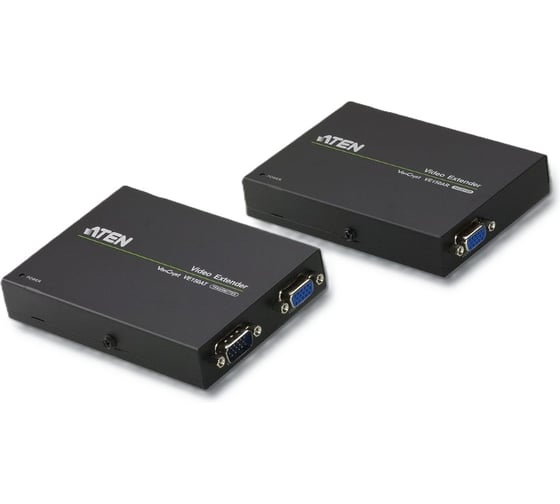 Удлинитель ATEN SVGA, 150 м, HD-DB15, M F, со шнуром VGA, БП 220 9V, (регулятор усиления видеосигнала) VE150A-AT-G