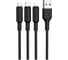 Кабель Hoco USB HOCO X25 Soarer 3 в 1 для Lightning, Micro USB, Type-C, 2А, 1м, черный 092091 2
