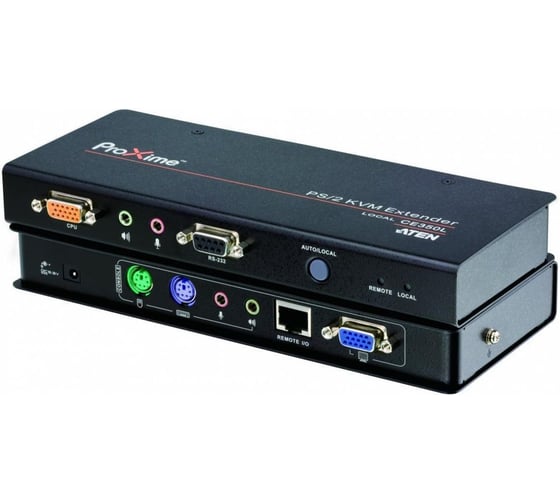 Удлинитель ATEN VGA/SVGA+KBD/MOUSE PS/2+AUDIO+RS232, 150 метр., SPHD17+HD-DB15+2x6MINIDIN+2xMINI JACK+DB9, Female, c KVM-шнуром PS2x1.8м., CE350-AT-G 1
