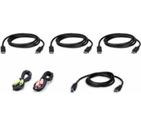 Комплект KVM-кабелей ATEN USB DisplayPort для KVM-переключателя с поддержкой 3-х дисплеев (1.8м) 2L-7D02UDPX6