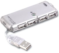 Концентратор ATEN Hub, внешний, 4 порта, USB 2.0, питание от шины, некаскадируемый, DC 5V, (компактный) UH275Z-AT-G