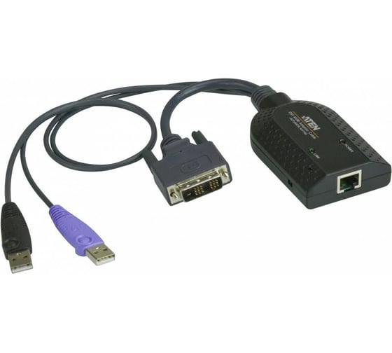 Адаптер ATEN KVM KVM DVI-D USB, 50 метр., 1xUTP Cat5e, для подкл.комп.к перекл.KH15xxA/KH15xxAi/KL15xxAi/KH25xxA/KN21xxx/41xxx/11xxv/KMxx32, KA7166-AX