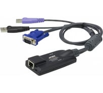 Адаптер ATEN KVM KVM USB, 50 метр., 1xUTP Cat5e, для подкл. комп. к перекл. KH15xxA/KH15xxAi/KL15xxA/KH25xxA/KN21xxx/41xxx/11xxv/KM0x32, мак KA7177-AX