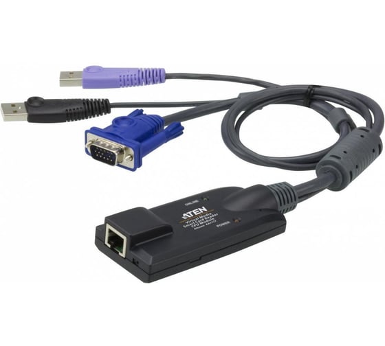 Адаптер ATEN KVM KVM USB, 50 метр., 1xUTP Cat5e, для подкл. комп. к перекл. KH15xxA/KH15xxAi/KL15xxA/KH25xxA/KN21xxx/41xxx/11xxv/KM0x32, мак KA7177-AX