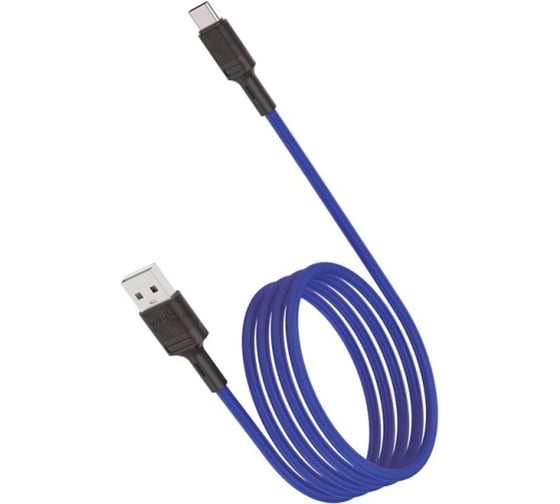 Кабель ОФИСМАГ USB-Type-C, 1 м, vixion PRO VX-07c, для зарядки и передачи данных, синий, 01246 514409