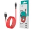 Кабель ОФИСМАГ USB-Type-C, 1 м, vixion PRO VX-07c, для зарядки и передачи данных, красный, 01239 514408 3