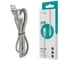 Кабель силиконовый ОФИСМАГ USB-Lightning 8pin, 1м, vixion PRO VX-12i, для зарядки и передачи данных, серый, 02991 514415 1