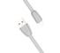 Кабель силиконовый ОФИСМАГ USB-Lightning 8pin, 1м, vixion PRO VX-12i, для зарядки и передачи данных, серый, 02991 514415 3