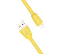 Кабель силиконовый ОФИСМАГ USB-Lightning 8pin, 1м, vixion PRO VX-12i, для зарядки и передачи данных, желтый 02984 514413
