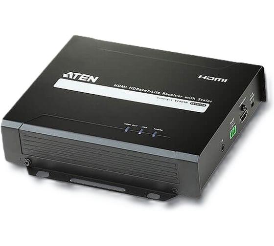 Удлинитель ATEN HDMI HDBase-T Lite, 60 м, 1xUTP Cat5e, HDMI+1xRJ45, F, без шнуров, БП 220 5V VE805R-AT-G