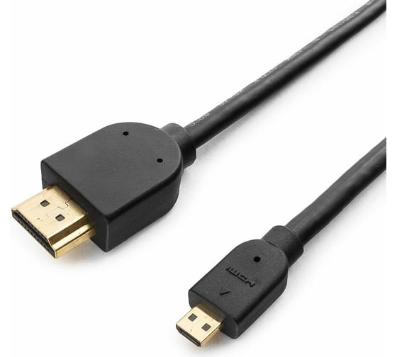 Кабель HDMI-microHDMI Cablexpert v2.0 19M/19M 1.8м медь, позол.разъемы, экран, черный CC-HDMID-6