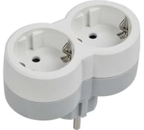 Тройник IEK STANDARD Т-01/02 2 места 2P+PE 16А вертикальный белый 050655