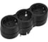 Тройник IEK STANDARD Т-01/03 3 места 2P+PE 16А вертикальный черный 050512 1