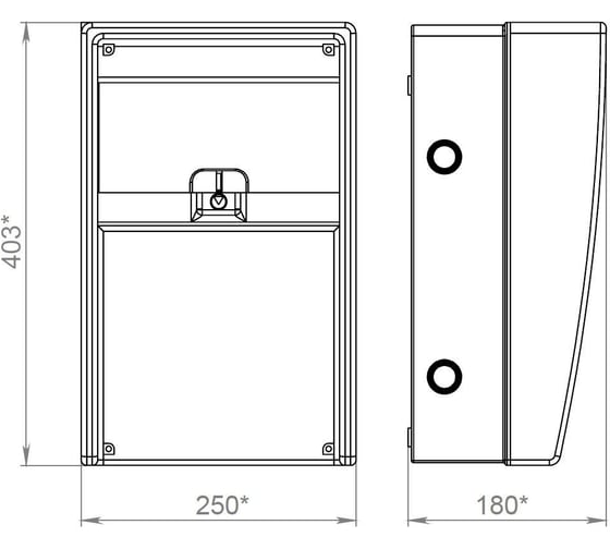 Навесной щит с розетками EVOL COMBOX ULTRA 12, 0106-023-1