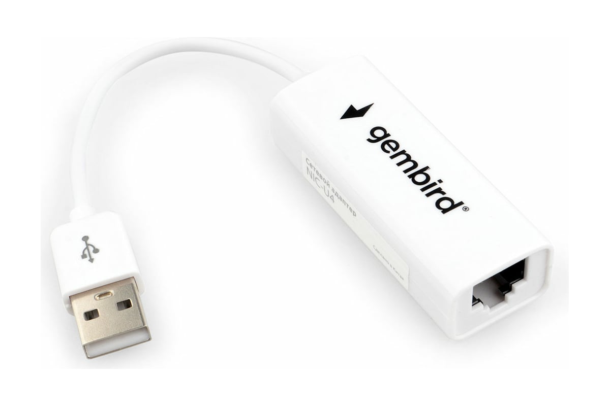 Сетевой адаптер Gembird Ethernet USB 2.0 - Fast Ethernet adapter, NIC-U4 -  выгодная цена, отзывы, характеристики, фото - купить в Москве и РФ