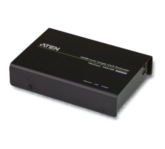 Удлинитель ATEN приемник/receiver, HDMI, 100 метр., 1xUTP Cat5e, HDMI+RJ45, F, без шнуров VE812R-AT-G