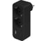 Разветвитель электрический Intro TR-2e-3USB-B на 2 розетки с заземлением + 3 USB A+C 16А черный Б0069080 1