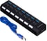 Разветвитель USB BigTech HS006 выключатель/USB 3.0x7/черный 1853676 3