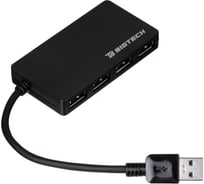 Разветвитель USB BigTech HS005 USB 3.0x4/черный 1853675