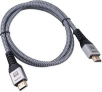 Кабель HDMI Cablexpert 19M/19M, v2.2, 16K, медь, тройной экран, нейлон, 1м, серый, коробка CCP-HDMI16K-1M