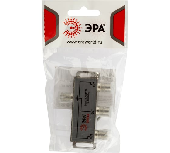 Делитель ЭРА ТВ х 3 под F разъем, 5-1000 МГц, simple DSF02 Б0048321