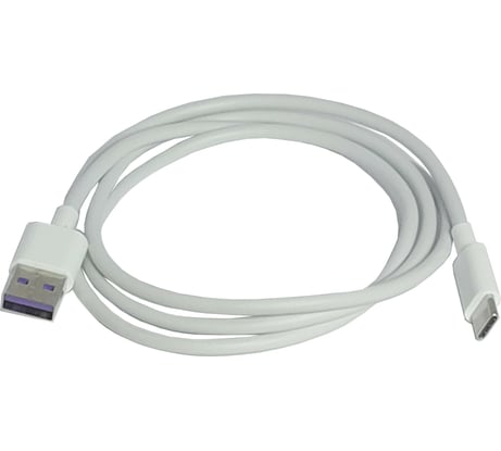 Зарядный универсальный дата-кабель USB-TYPE C Nord-Yada TPE 5А, 1м белый 908965