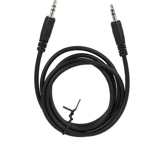 Кабель с разъемом Alca AUX 3.5 mm 1 м черный 510910