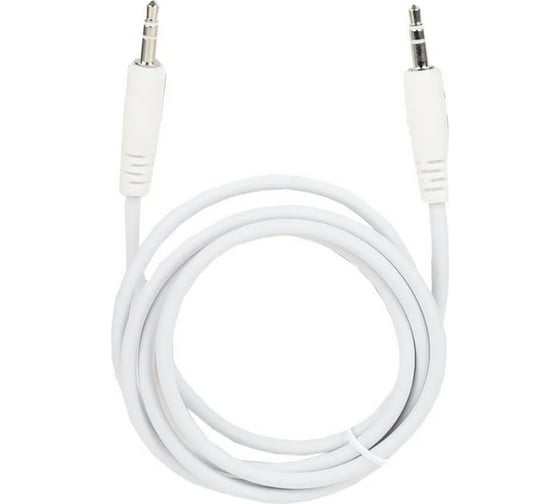 Кабель с разъемом Alca AUX 3.5 mm 1 м белый 510920