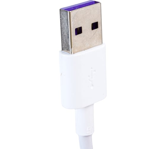Кабель для зарядки Nord-Yada Android USB-TYPE C 5А 0,5м белый (TPE) 908964