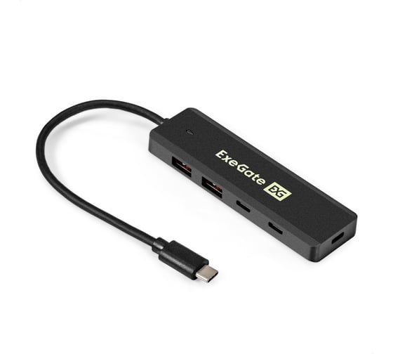 USB-Хаб концентратор 4-в-1 ExeGate DUB-2C2P/10G кабель-адаптер USB 3.2 Gen2 Type C 2xUSB3.2 Gen2 Type-A 10G /2xUSB3.2 Gen2 Type-C 10G, SuperSpeed+ USB 10 298169 1