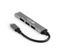 USB-Хаб концентратор 4-в-1 ExeGate DUB-3213C кабель-адаптер USB3.0 Type-C 3xUSB2.0, 1xUSB3.0, Plug Play, черный 298168