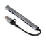 USB-Хаб концентратор 7-в-1 ExeGate DUB-761C3 кабель-адаптер USB Type-A + Type-C 6xUSB2.0, 1xUSB3.0, Plug Play, серебристый 299790 1