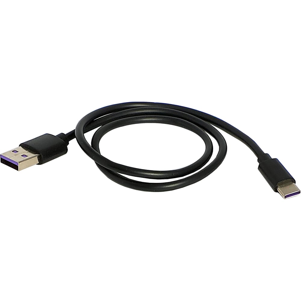 Кабель для зарядки nord-yada android usb/type-c 3а, 1м чёрный (pvc) 908963